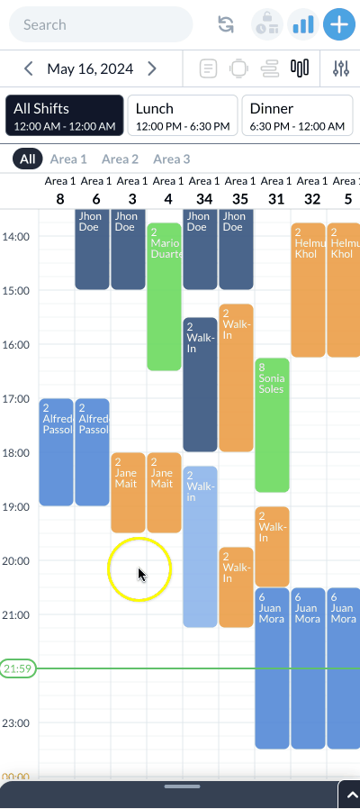 Mobile Booking Management 5 Resv reservations mobile timeline vert